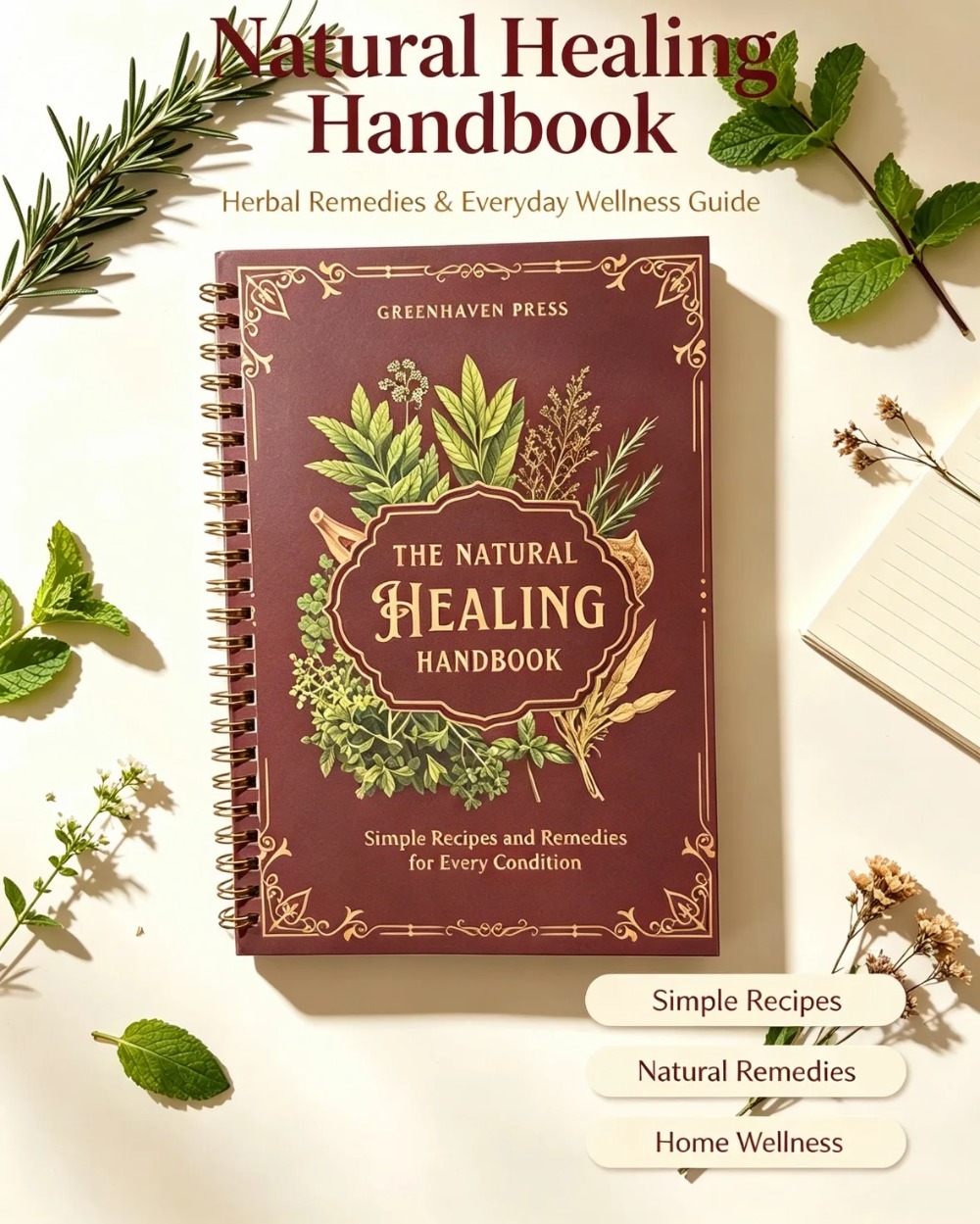 The Natural Healing Handbook N - Herbal Wellness Recipes 评论和价格